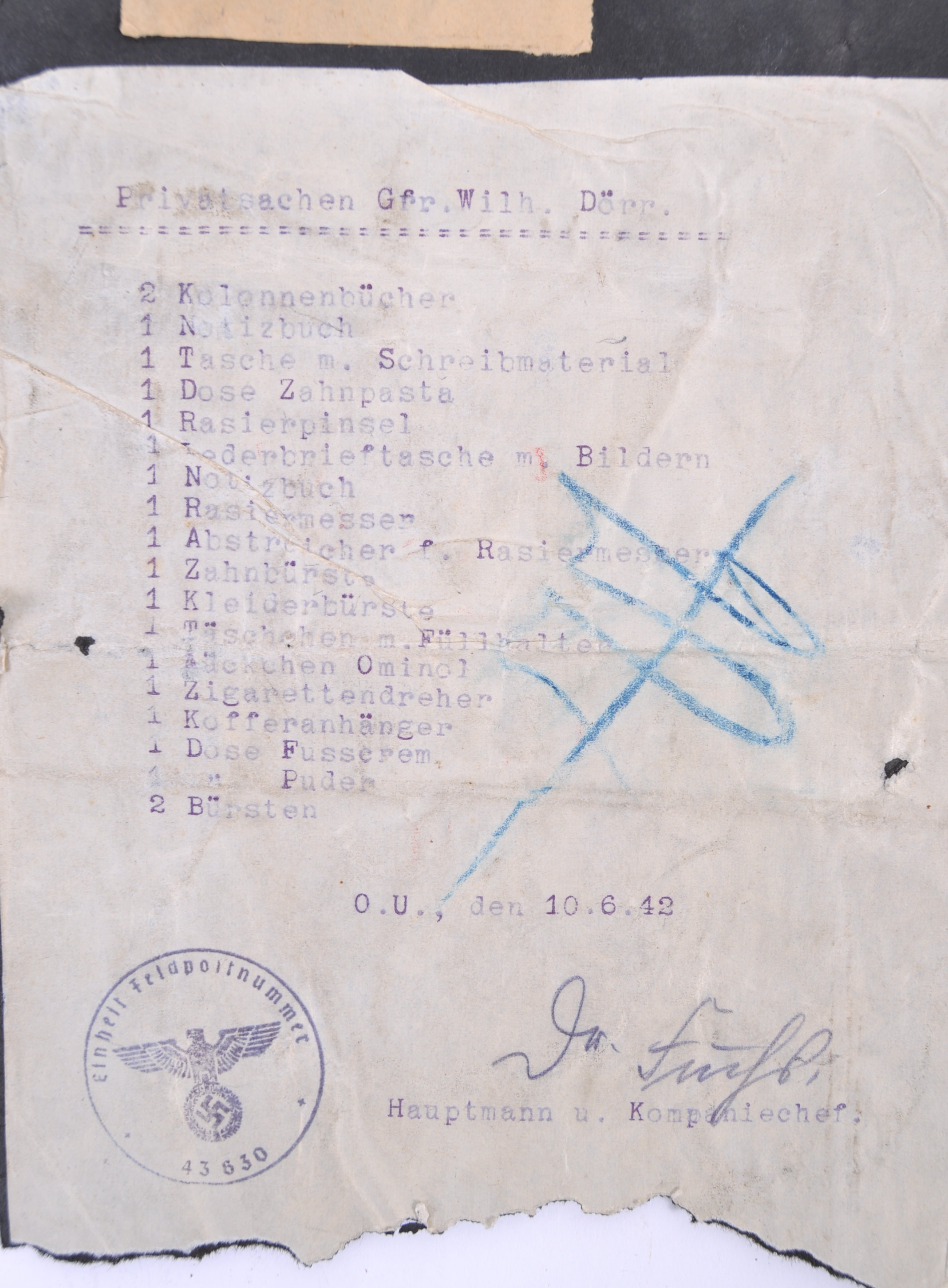 ORIGINAL WWII SECOND WORLD WAR FIELD POST PARCEL WRAPPER - Image 6 of 7