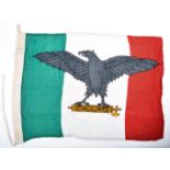 WWII ITALIAN MUSSOLINI UNIT LINEN FLAG DATED 1944