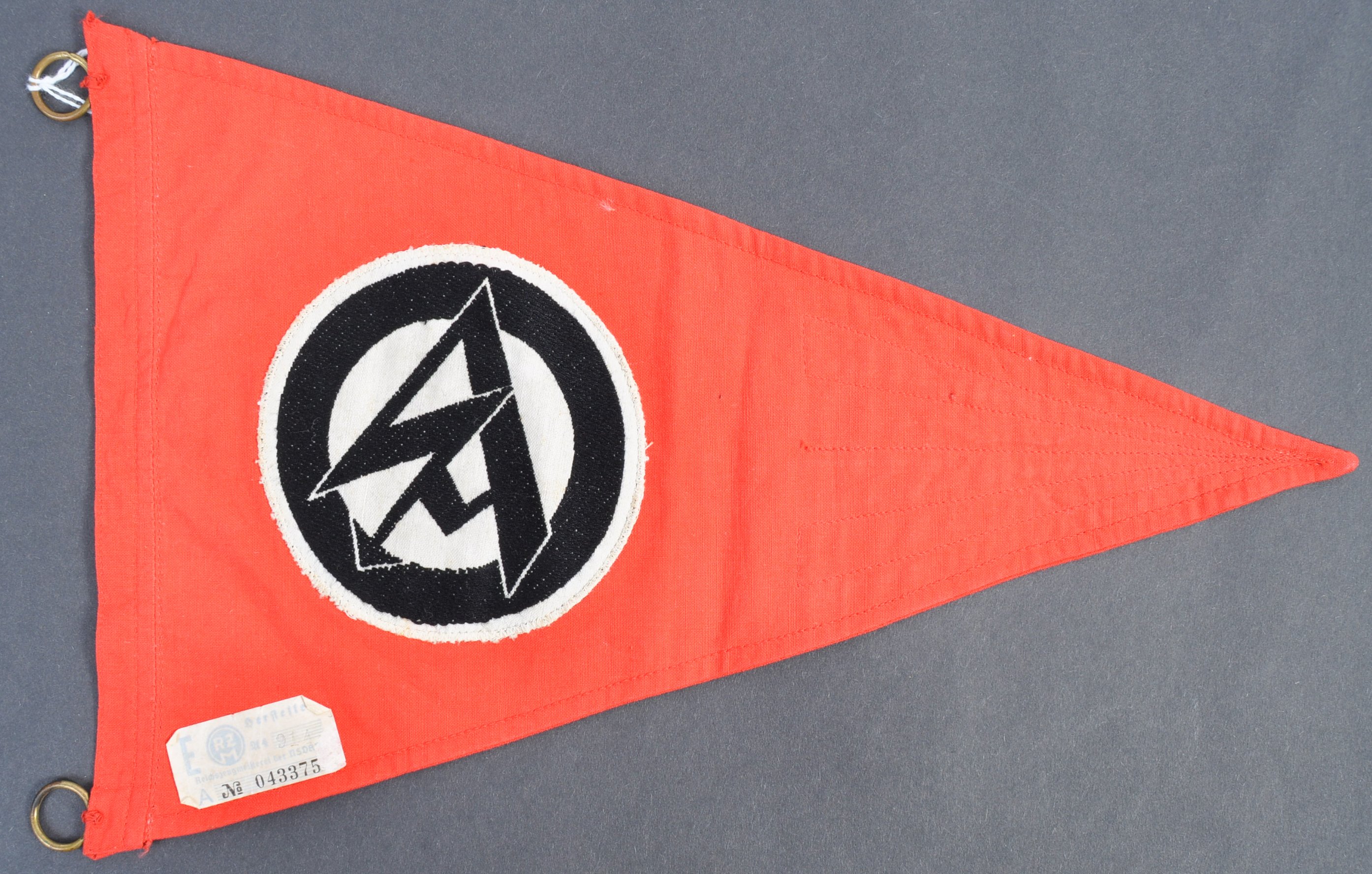 ORIGINAL RARE WWII SECOND WORLD WAR NAZI SA PENNANT