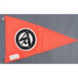 ORIGINAL RARE WWII SECOND WORLD WAR NAZI SA PENNANT