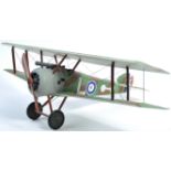 LARGE SCALE MODEL OF A FIRST WORLD WAR SOPWITH CAMEL BI-PLANE