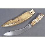 MID 19TH CENTURY TRADITIONAL NEPALESE KUKRI KNIFE