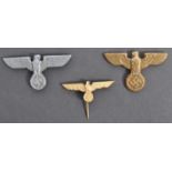 COLLECTION OF WWII SECOND WORLD WAR NAZI EAGLE BADGES