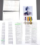 WWI FIRST WORLD WAR MEDAL GROUP INC MILITARY CROSS & BAR - GIBSON