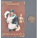 RARE ' VOTES FOR WOMEN ' SUFFRAGETTE CLOTH PENNY &