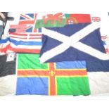 COLLECTION OF ASSORTED VINTAGE FLAGS