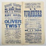 VICTORIAN EPHEMERA COLLECTION - INCREDIBLY RARE OLIVER TWIST POSTER