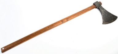 19TH CENTURY FRENCH NAVAL BOARDING AXE OF LARGE SIZE