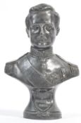 AFTER GEORGES FLAMAND - PEWTER BUST OF ALBERT 1ST