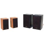 A pair of vintage Kef wood effect bookshelf Cresta