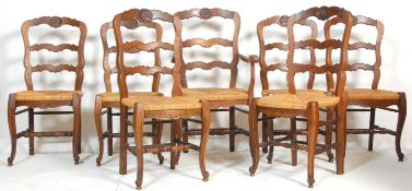 A set of 7 19th century Provincial French oak dini