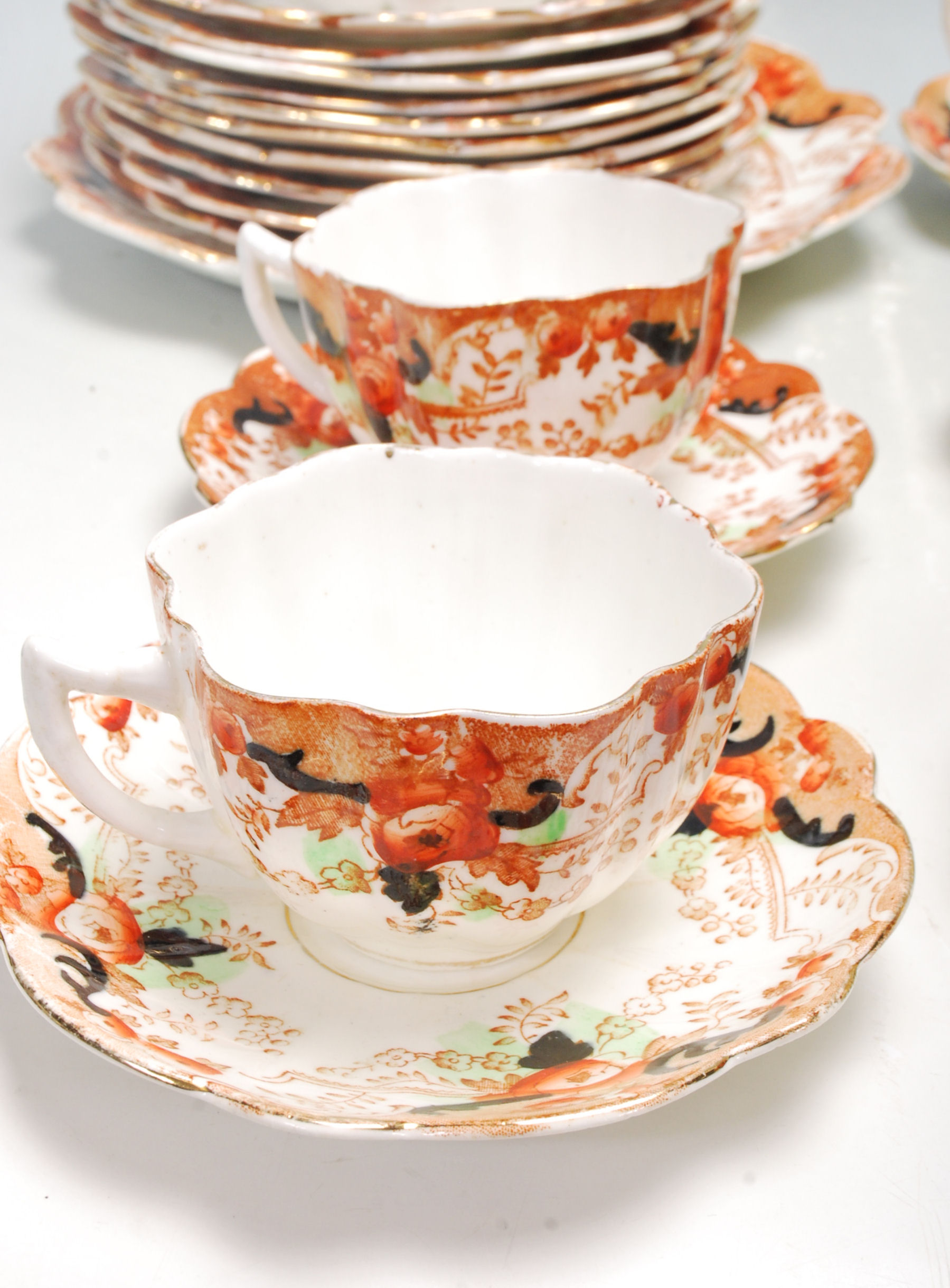 A collection of antique fine bone china tea sets t - Image 3 of 9