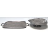 A good mixed group of pewter wares dating from the