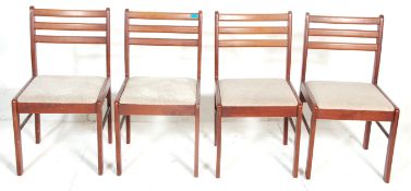 A set of 4 retro mid 20th century vintage teak woo