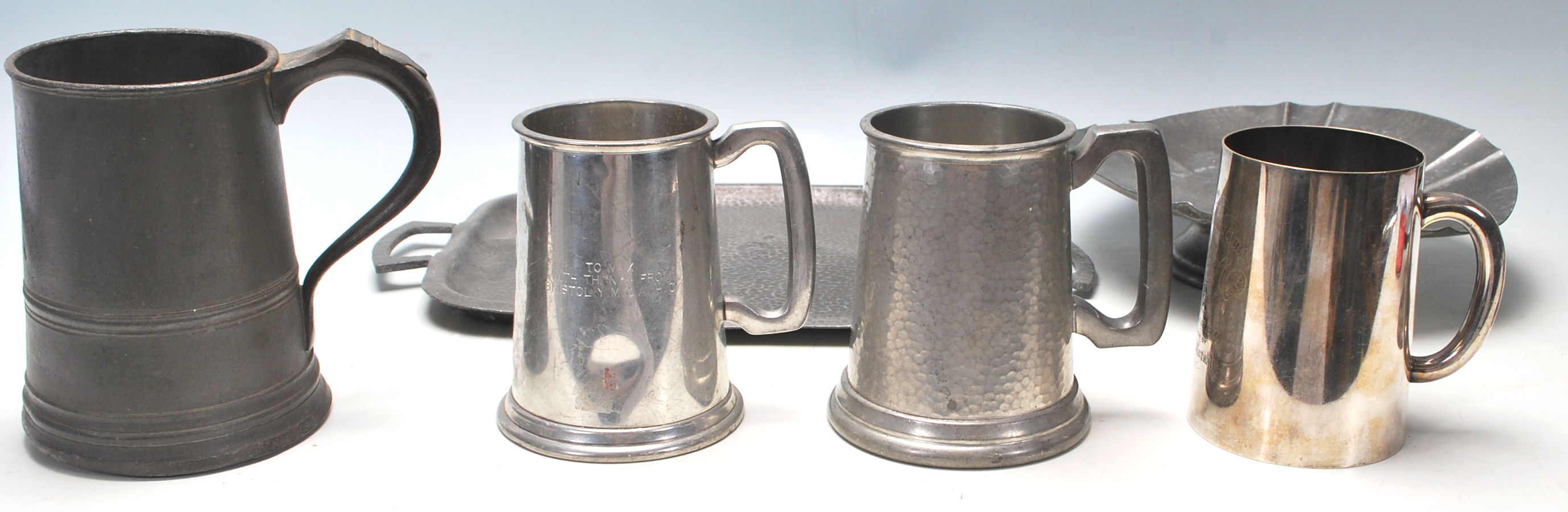 A good mixed group of pewter wares dating from the - Image 2 of 5