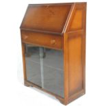 A vintage retro 20th Century fall front bureau boo