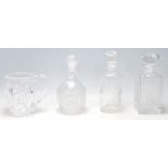 A group of 20th Century cut glass decanters to inc