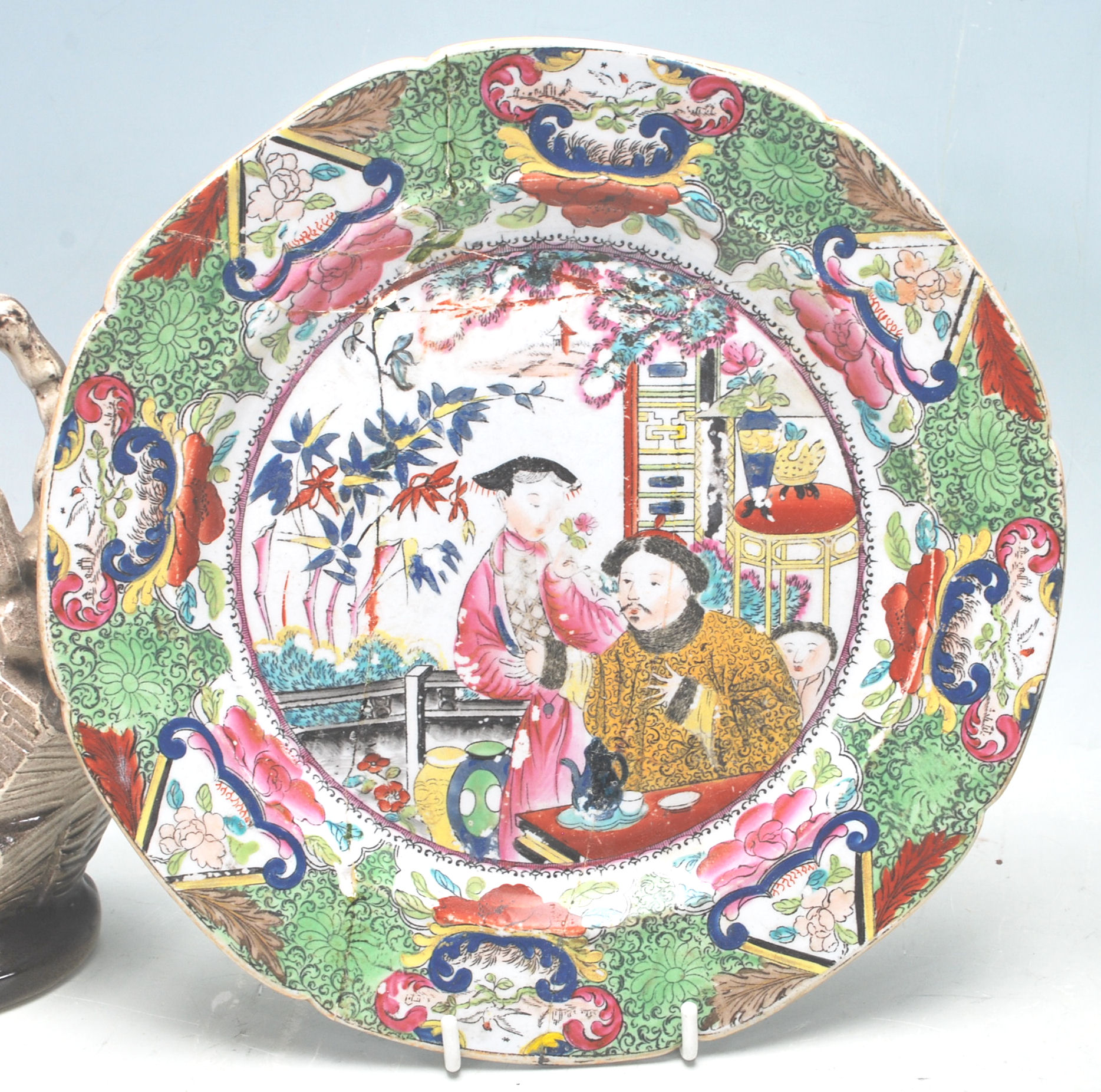 A collection of antique ceramic items to include a - Image 3 of 11