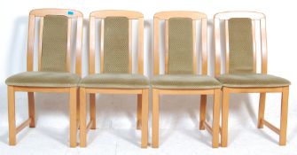 A set of four vintage retro 20th Century beech woo