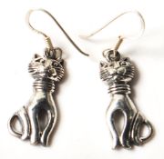 A pair of sterling silver ladies earrings in the f