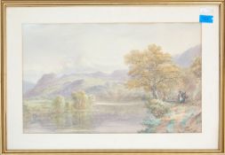 SCOTTISH HIGHLAND COUNTRY SCENE WATERCOLOUR PAINTI