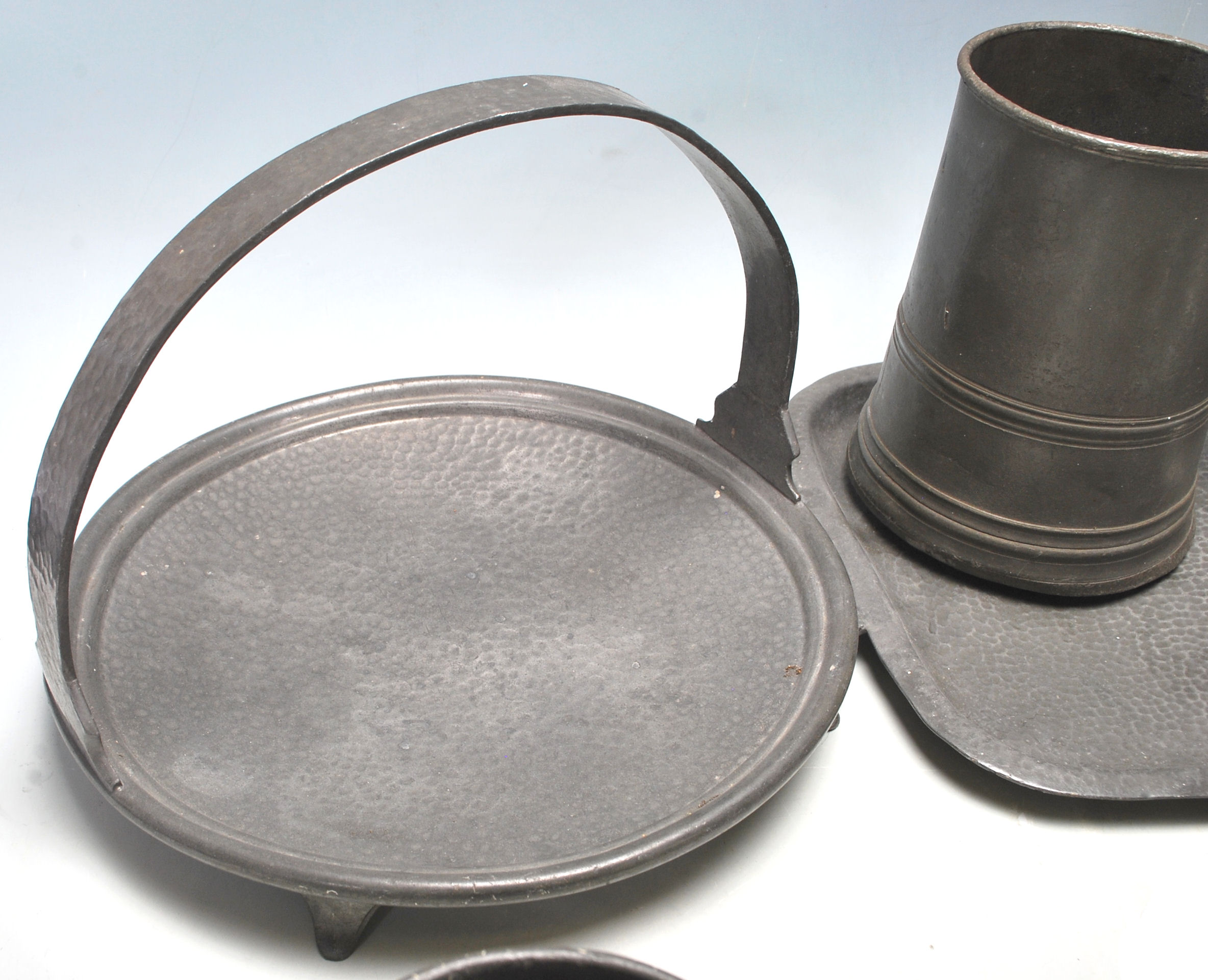 A good mixed group of pewter wares dating from the - Image 4 of 5