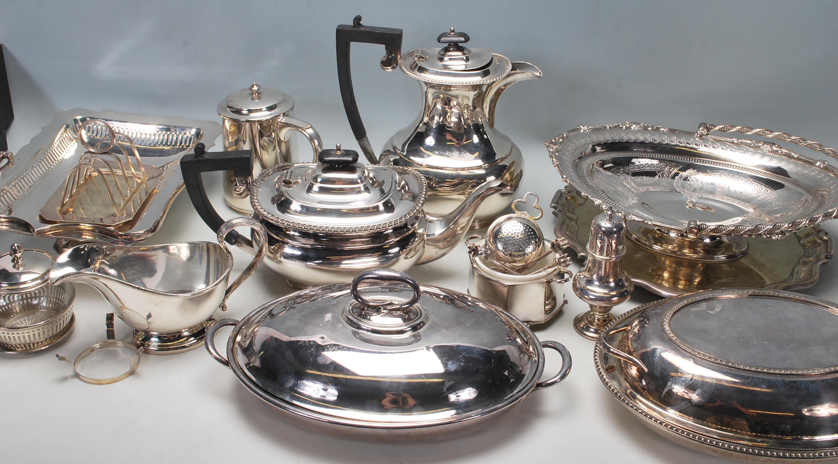 A good collection of 20th Century silver plated it