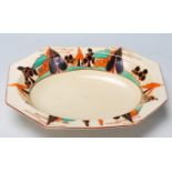 An early 20th Century Clarice Cliff dish of octago