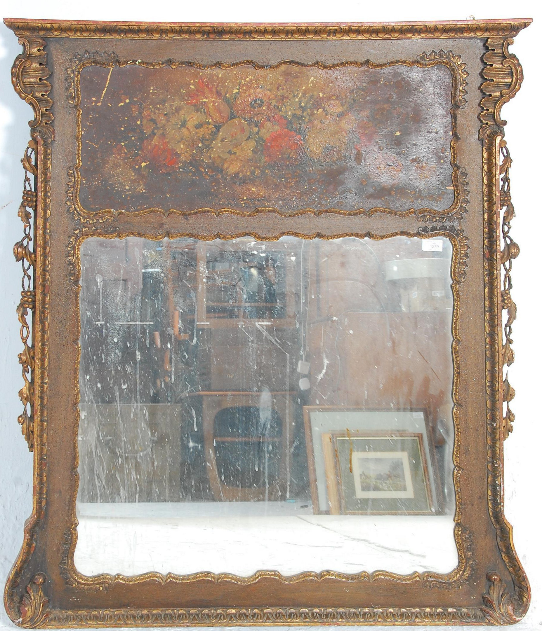 19TH CENTURY VICTORIAN WALL MIRROR IN GILT MOULDED - Image 2 of 12