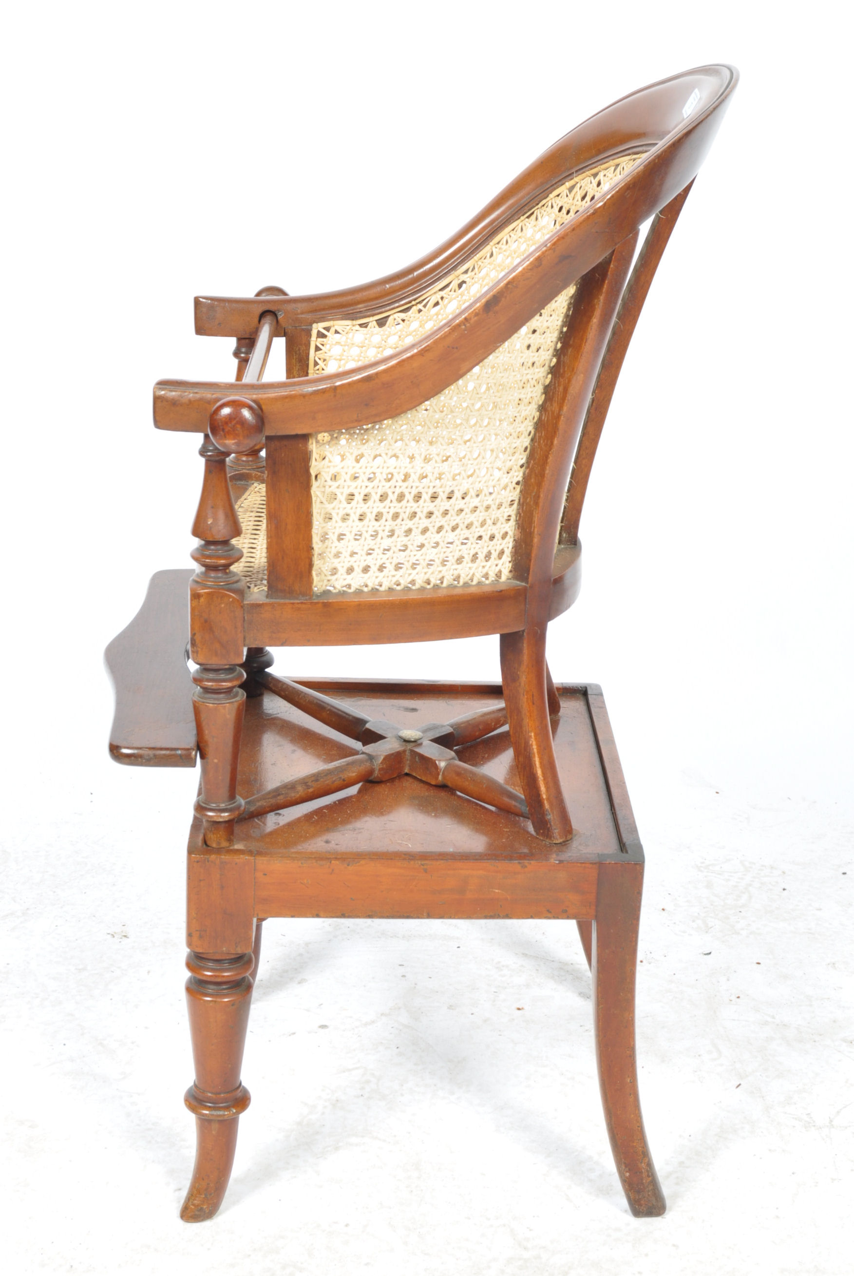 19TH CENTURY VICTORIAN ENGLISH ANTIQUE HIGH CHAIR - Image 4 of 16