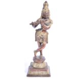 19TH / 20TH CEMTURY INDIAN HINDU BRONZE FIGURE OF