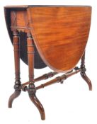 A 19TH CENTURY VICTORIAN ENGLISH MAHOGANY DROP LEA