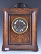 EDWARDIAN ROSEWOOD AND INLAID BRONZED HANDLED WALL