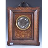 EDWARDIAN ROSEWOOD AND INLAID BRONZED HANDLED WALL