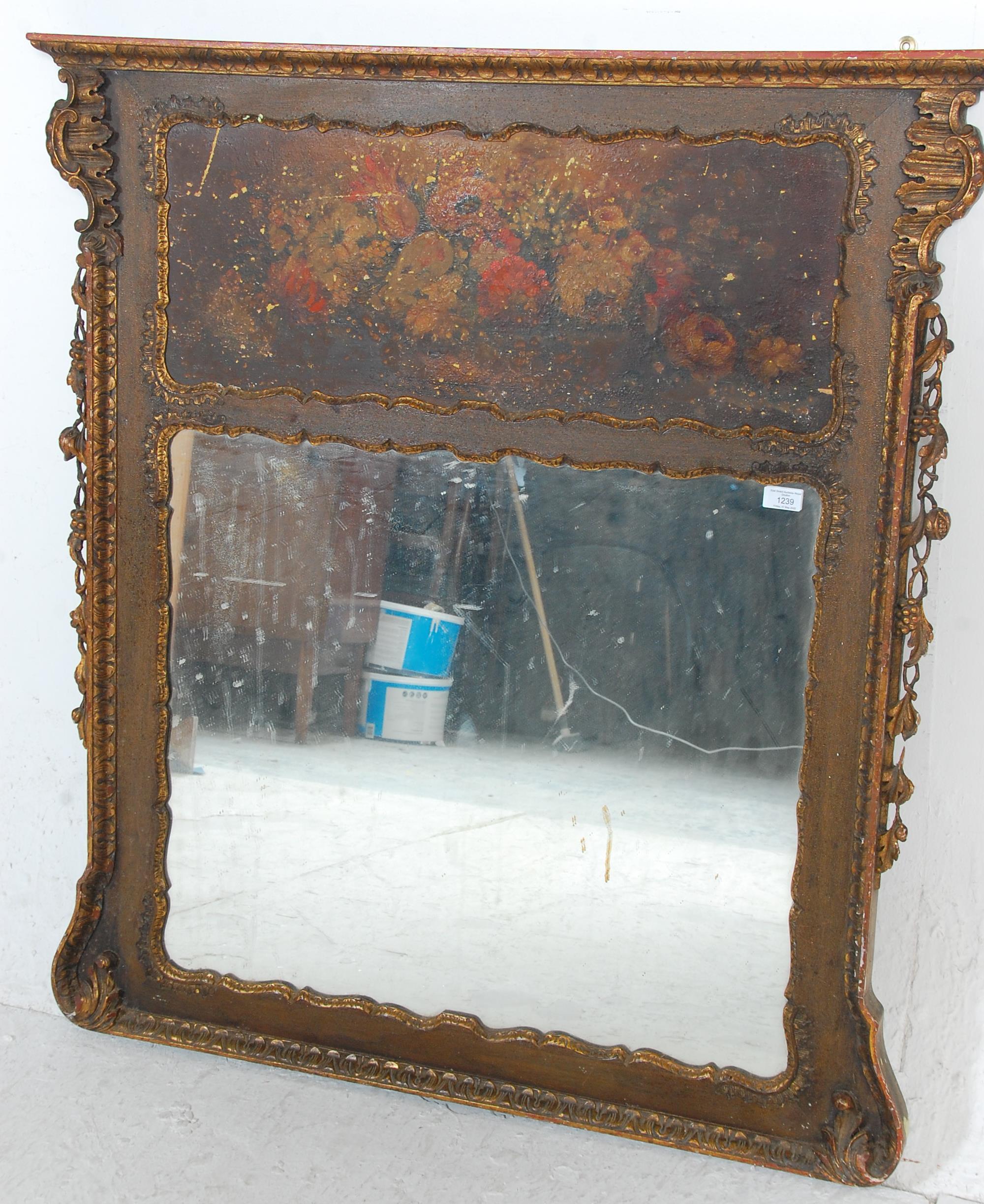 19TH CENTURY VICTORIAN WALL MIRROR IN GILT MOULDED - Image 3 of 12