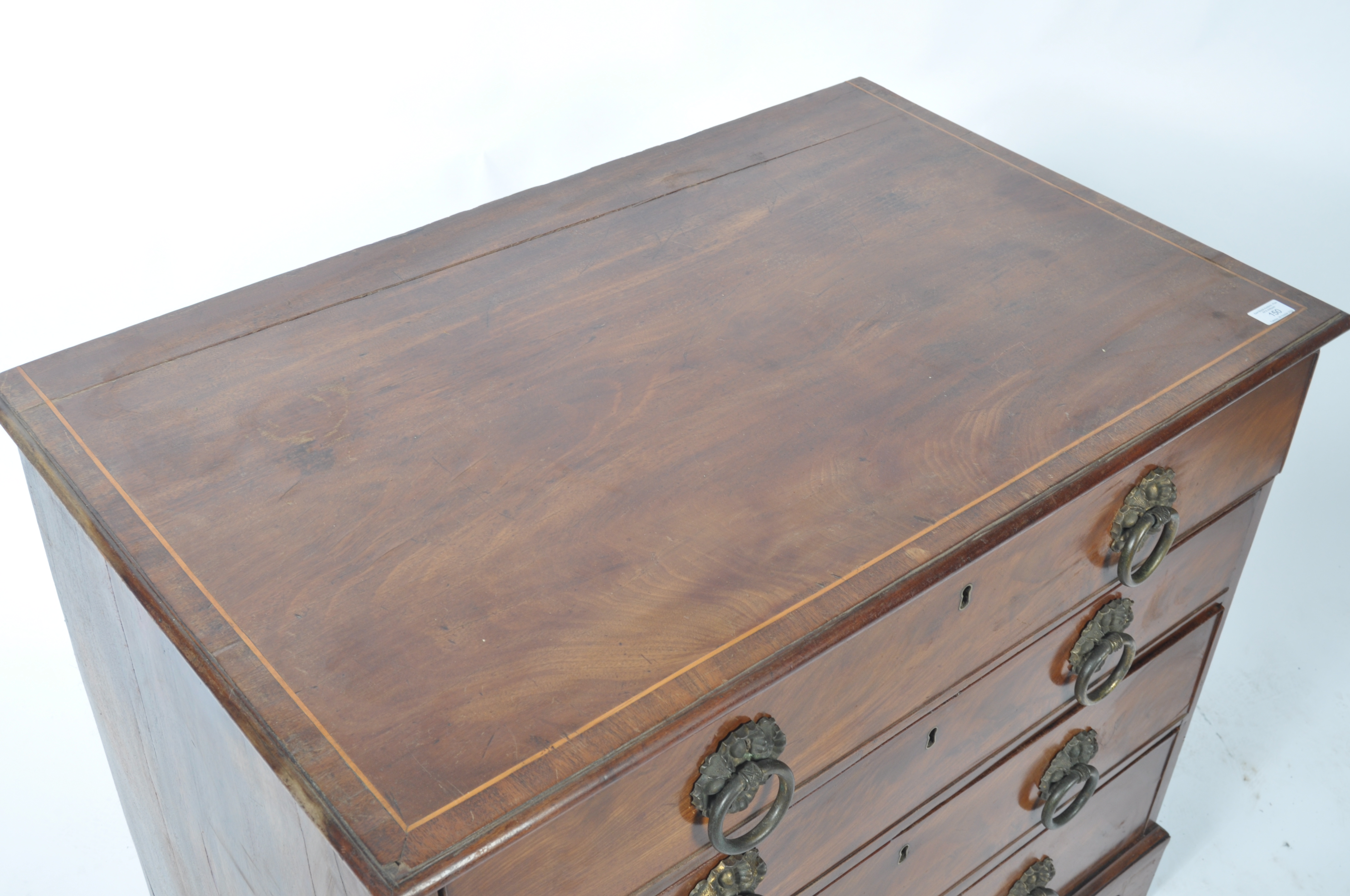 18TH CENTURY GEORGE III MAHOGANY BACHELORS CHEST - Image 9 of 12