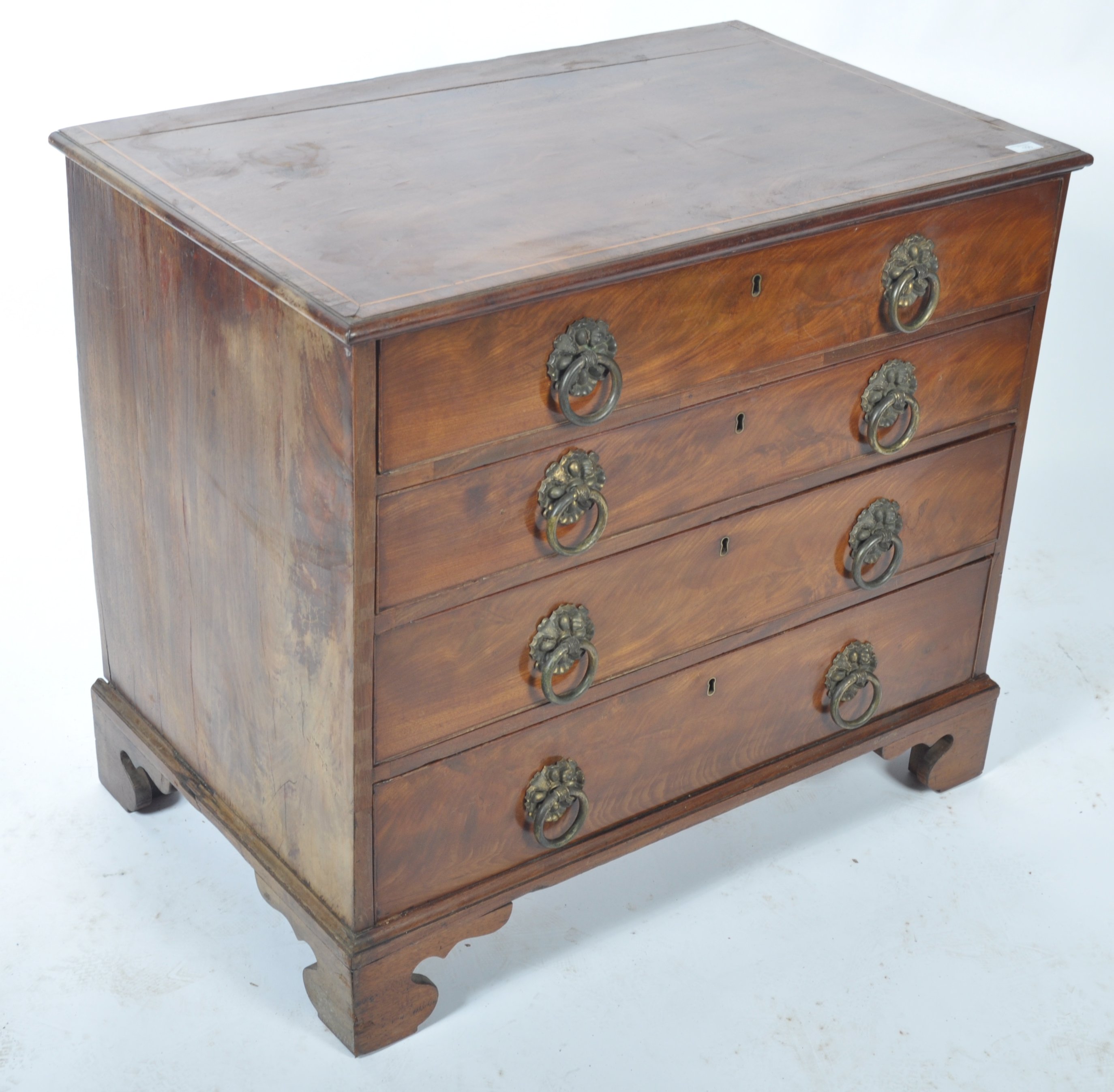 18TH CENTURY GEORGE III MAHOGANY BACHELORS CHEST - Image 2 of 12