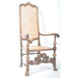 19TH CENTURY FRENCH WALNUT CANE ARM CHAIR