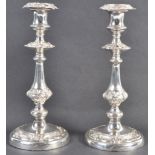 PAIR OF 19TH CENTURY SILVER WARRANTED TABLE CANDLE