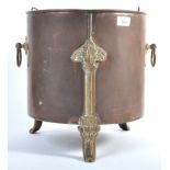19TH CENTURY BRASS AND COPPER WINE COOLER IN THE C