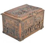 19TH CENTURY SILVER PLATED JEWELLERY BOX IN ELKING