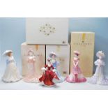 ROYAL DOULTON AND COALPORT PORCELAIN LADY FIGURINES