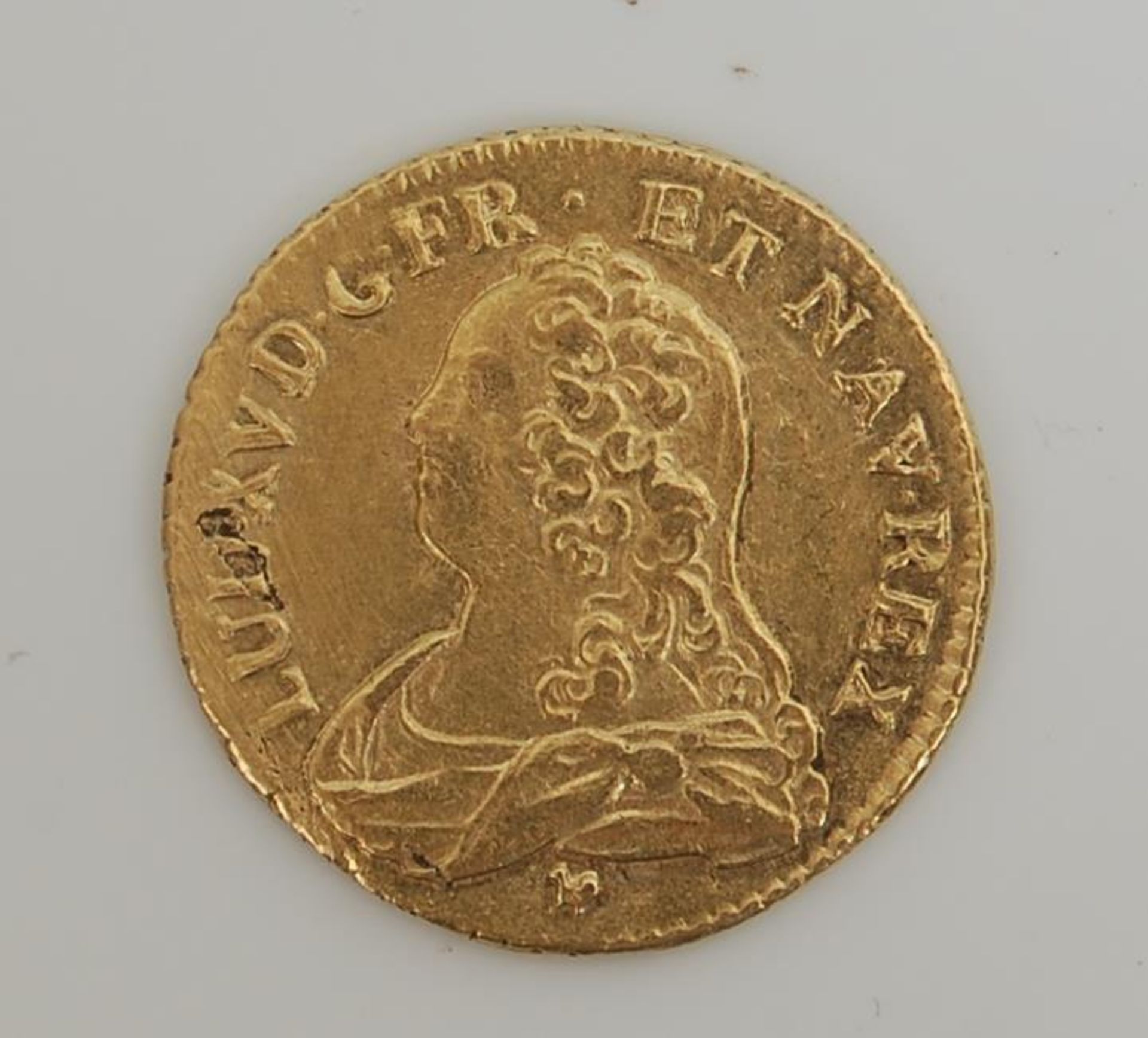 18TH CENTURY FRENCH FRANC LOUIS XV GOLD COIN