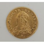 18TH CENTURY FRENCH FRANC LOUIS XV GOLD COIN