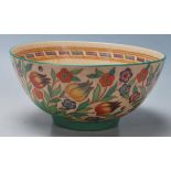 Charlotte Rhead - Arabesque - An Art Deco 1930's fruit bowl / dish having blue and lilac geometric