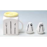 A group of three Bristol Long Line kitchenware by Pountney & co / the Bristol Pottery comprising of