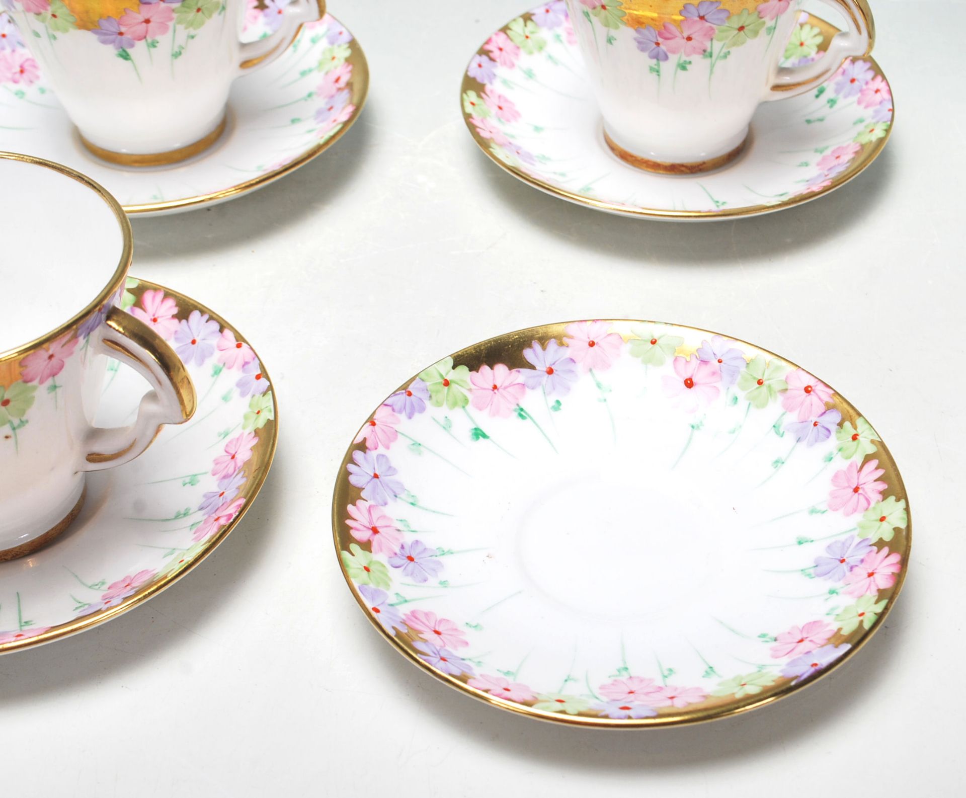 VINTAGE STANDARD CHINA ENGLISH PORCELAIN TEA SET - Bild 6 aus 6