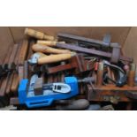 A collection of vintage wood working tools dating from the 19th and 20th century to include rosewood