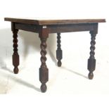 An early 20th Century draw leaf refectory dining t