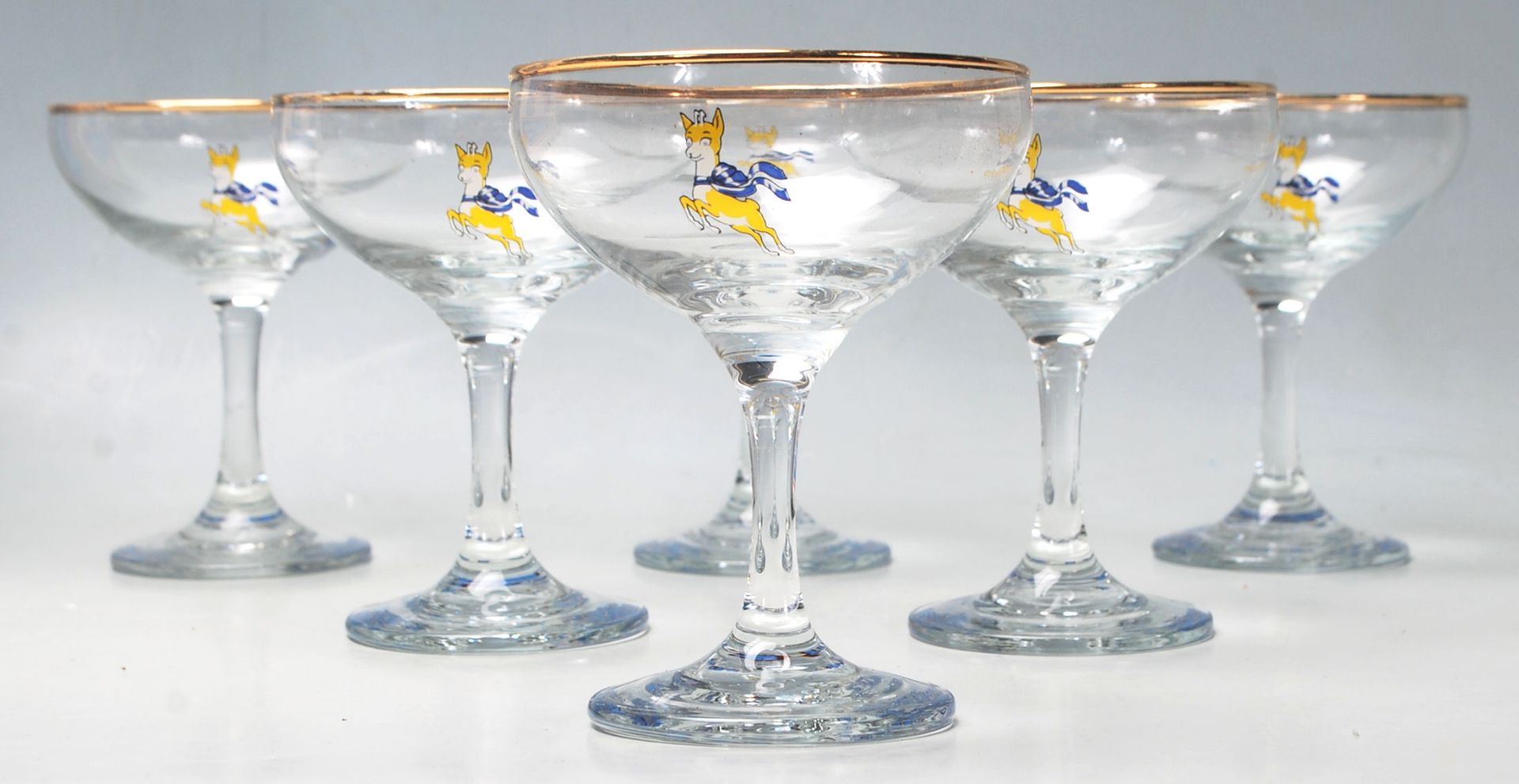 VINTAGE RETRO BABYCHAM GLASSES - Bild 2 aus 6